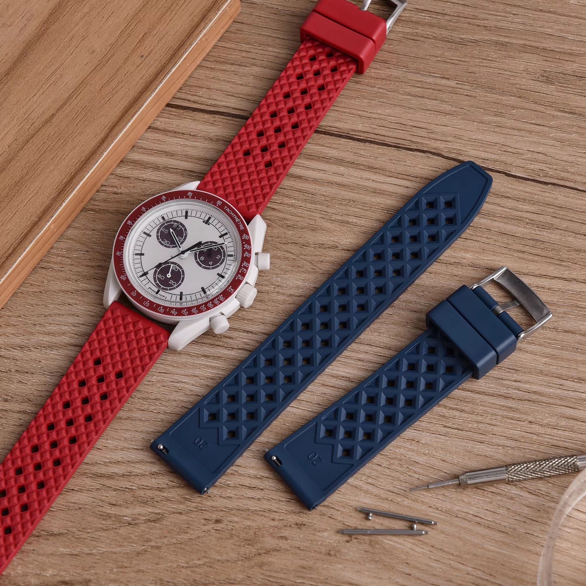 Checkered FKM Rubber Straps