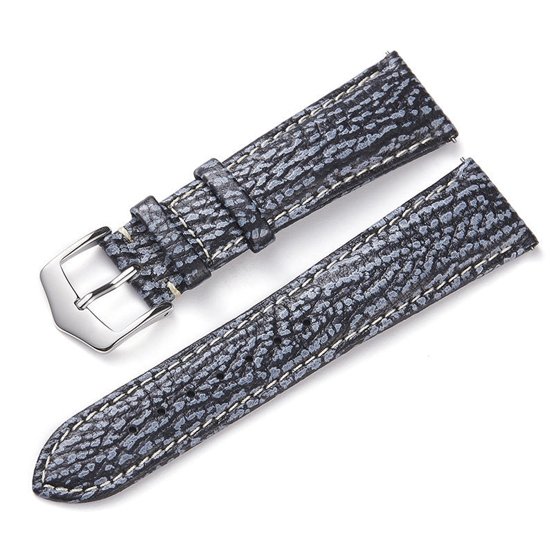 Shark Skin Pattern Leather Straps
